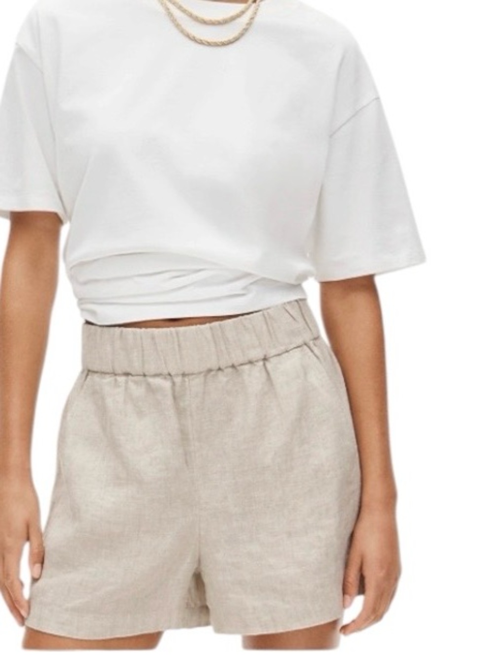 J. Crew Tropez short in linen Smocked Waist Lightweight Size M
